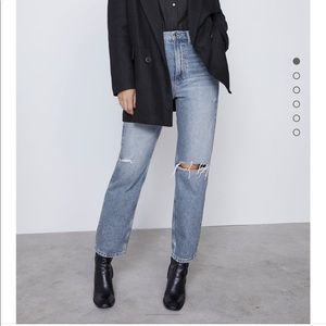 Zara high waisted relaxed mom jeans